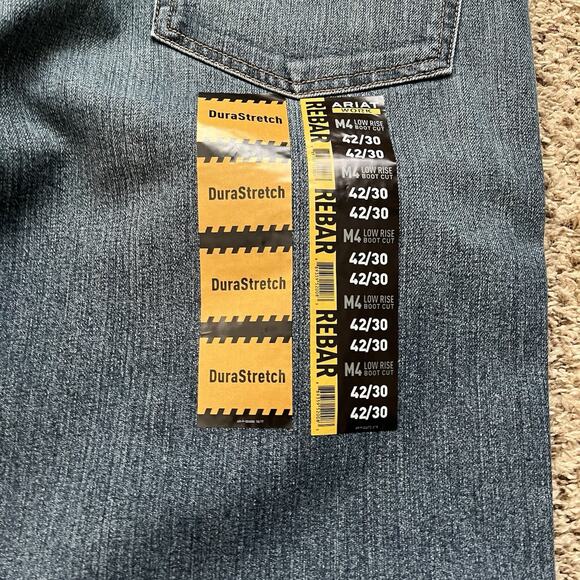 Ariat Rebar M4 Low Rise Boot Jeans Men's 42x30Cowboy Rodeo Ranch New - Picture 3 of 14